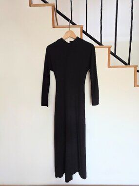 The Row black maxi dress XS/S Button closure